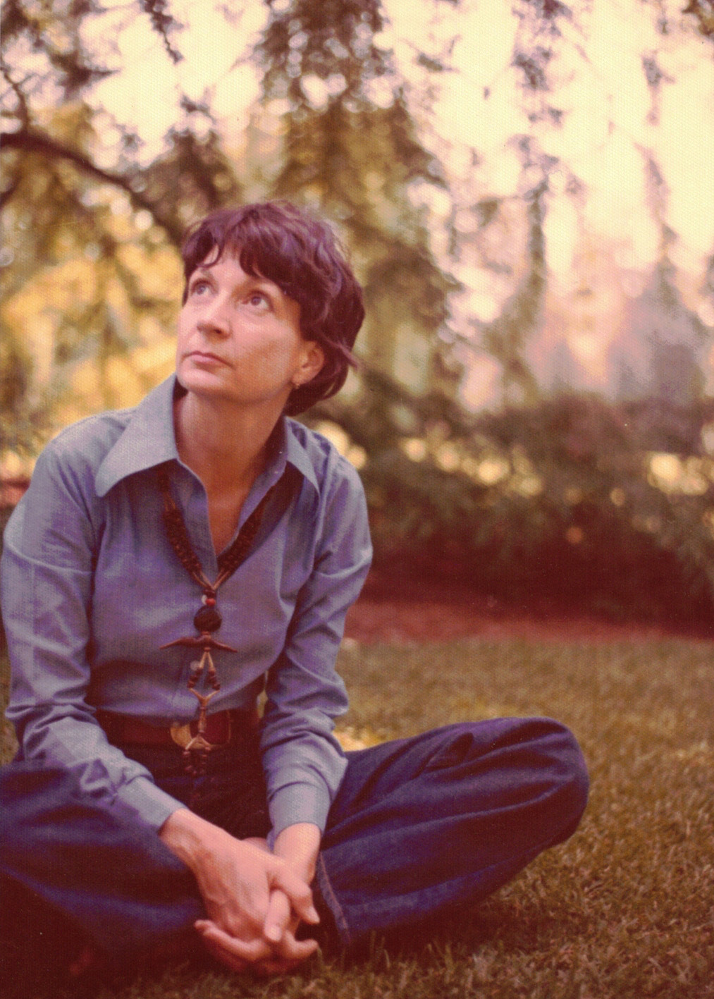 In the backyard at Palm Drive, 1970s.